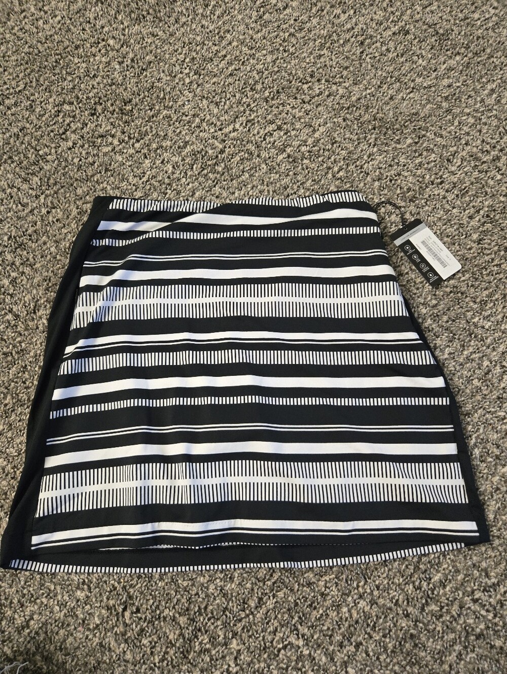 Tail Activewear Black & White Striped Women’s Golf Skirt